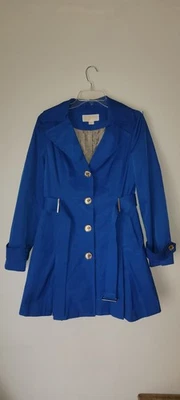 Michael Kors Тренч подпоясанный дождя пальто Peacoat Royal синий размер Sm. - Изображение 1 из 4