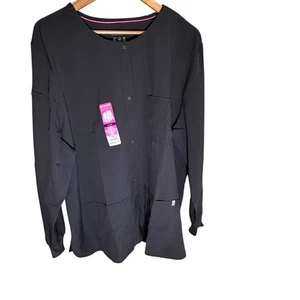 Scrubstar zinngrau Premium Scrubwear 2XL Aufwärmjacke Druckknopfleiste neu mit Etikett - Bild 1 von 7