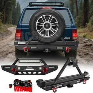 Juego de placa de montaje de cabrestante de parachoques delantero + trasero Aaiwa para Jeep Cherokee XJ 1984-2001 - Imagen 1 de 13