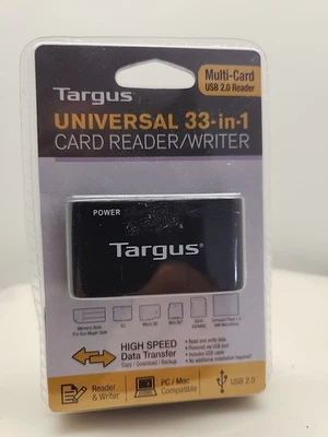 Targus Universal 33 in 1 Card Reader Writer Multi Card USB 2.0 Reader New - Image 1 of 3