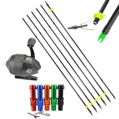 Fishing Arrows SET Archery Bowfishing Fiberglass Compound Bow Reels Outdoor - Image 1 of 4
