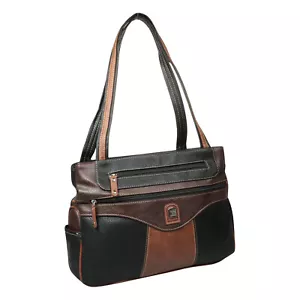 Damen Schultertasche Handtasche Shopper Tasche Klassisch Einkaufstasche Schwarz - Bild 1 von 8