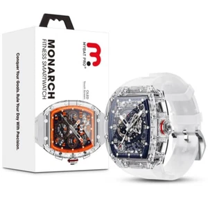Montre connectée blanche MyBat Pro Monarch Crystal Fitness IP67 étanche blanche** - Photo 1 sur 7