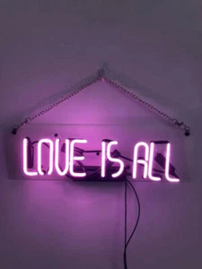14"x5"Love Is All Neon Sign Light Man Cave Nightlight Party Wall Hanging Artwork - Picture 1 of 1