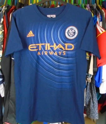 NEW YORK CITY 2016 MLS adidas  FOOTBALL SOCCER TEE SHIRT TOP MEDIUM #8 LAMPARD - Image 1 of 4