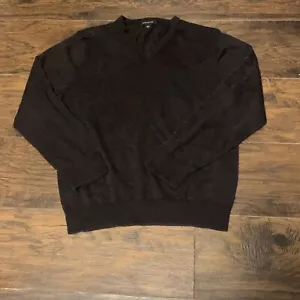 Maglione abito da uomo Structure a maniche lunghe nero collo a V taglia large - Foto 1 di 6