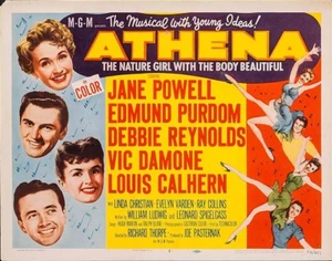 ATHENA - TITLE LOBBY CARD (1954) - DEBBIE REYNOLDS, JANE POWELL, VIC DAMON -  - Picture 1 of 1