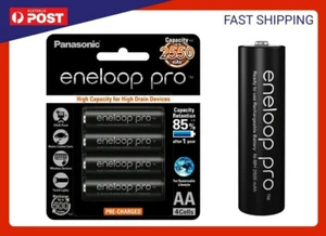 Panasonic Eneloop Pro rechargeable AA batteries x 4 MADE IN JAPAN 2550MAH 12/19 - Picture 1 of 1