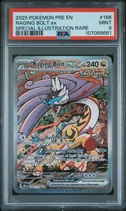 Pokemon English Raging Bolt ex 166/131 SIR Alt Art Prismatic Evolutions PSA 9 - Picture 1 of 2