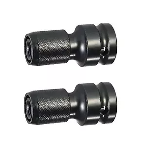 1/2" Square Female to 1/4" Hex Female Socket Adapter for IMPACT WRENCH Hex Drill - Picture 1 of 11