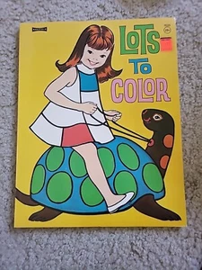 Vintage Paperback Coloring Book “Lots To Color” 9520 Saalfield - Picture 1 of 5