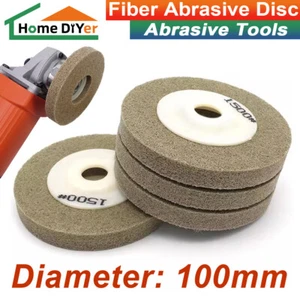 Almohadilla de pulido abrasiva de disco de aleta de rueda de fibra de nailon de 4" para amoladora angular - Imagen 1 de 6