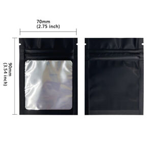 0.5g 1g 3.5g 7g 14g 28g 454g 1lb Pound Black Matte Color Zipper Bag Smell Proof
