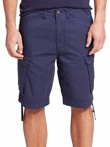 MADISON SUPPLY MENS NAVY BLUE COTTON CARGO POCKET SHORTS SIZE 40 $125  - Picture 1 of 11