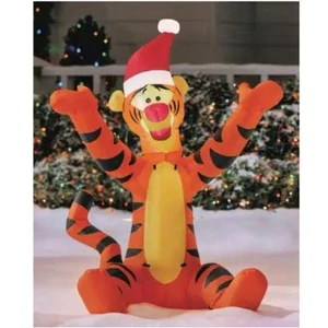NATALE 3,5 PIEDI TIGRE TIGRE TIGRE soffiato ad aria illuminato cortile gonfiabile BABBO NATALE GEMMA - Foto 1 di 3