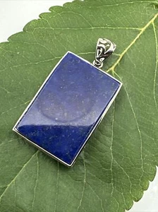 Royal Blue Lapis Lazuli With Gold Pyrite In 925 Sterling Silver Pendant #1119 - Picture 1 of 5