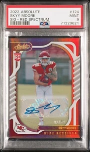 2022 PANINI ABSOLUTE SKYY MOORE AUTO /50 *POP 1* RED SPECTRUM ROOKIE #124 RC - Picture 1 of 3