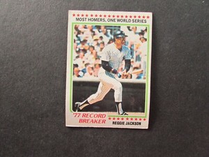 1978 Topps 77 Record Breaker Reggie Jackson Card #7