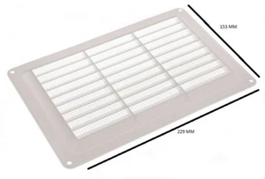 Fixed Louvre Air Vent + Fly Screen For Up To 9 X 6 229mm 152mm Pack 4 - Picture 1 of 1