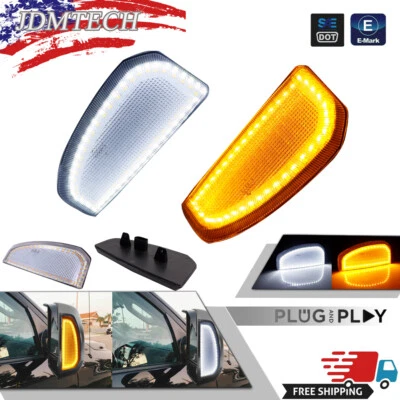 Towing Mirror Turn Signal Marker Clearance Lens Clear Pair Set for Toyota Tundra — 第 1/4 张图片