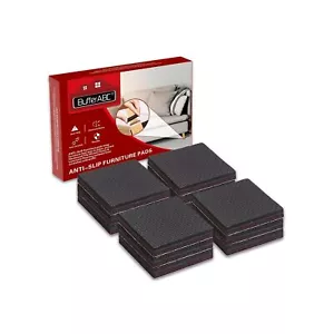 12 PCS 2 Inch Non Slip Furniture Pads Square Rubber Feet Floor Protectors - Picture 1 of 8