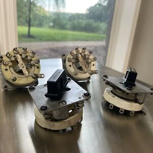 4 Heavy Ceramic High Current Rotary Switches w/6-Position Rotary Knobs GE7464608