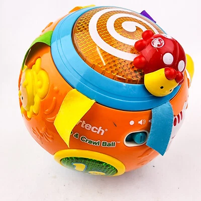 VTech Ball Move & Crawl Ball Bebé Juguete Luz y Sonido Aprendizaje Animales Rojo Ladybug Foto 1 de 4