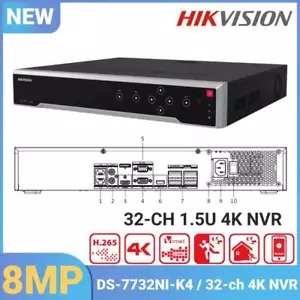 Hikvision DS-7732NI-K4 4K 32 Channel NVR IP Security Video Audio Recorder System - Picture 1 of 7