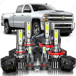 Combustibles LED combo faros y luces antiniebla para Chevy Silverado 2500 HD 2008-2018 - Imagen 1 de 12