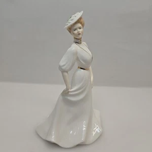 Coalport China Inglaterra Damas de Moda Estatuilla Lorena 20 cm 9/85 De Colección  - Imagen 1 de 8