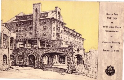 The Inn at Buck Hill Falls Pennsylvania Divided Postcard 1940s - Image 1 of 2