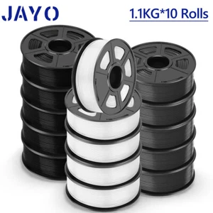 JAYO 10KG PLA PLA+ PETG SILK TPU ABS 3D Printer Filament 1.75mm 1.1KG Spool - Picture 1 of 71