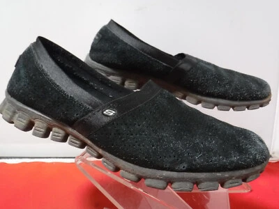 F13 Skechers Womens EZ Flex 2 22793 Black Leather Casual Shoes Sneakers Size 9.5 - Image 1 of 4