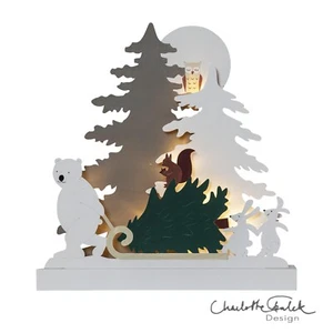 Star Trading LED-Dekoleuchte ‚Forest Friends‘, Batterie, Holz, Tiermotive, 38cm - Bild 1 von 3