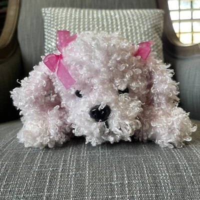 Mattel Barbie Pink Poodle Puppy Dog Plush 13” Sounds Works 2012 - Image 1 of 4