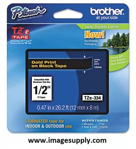 Brother P-Touch TZ-334 Label Tape TZe334 TZ334 TZe-334 *Genuine Brother* - Picture 1 of 1