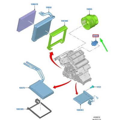 FORD TRANSIT CONNECT MK2 Verdampfer-Expansionsventil 1941564 NEU Original - Image 1 of 2
