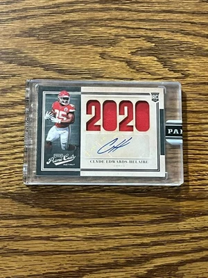 2020 Panini Instant NFL Prime Cuts Auto #PC12 Clyde Edwards-Helaire RC  Auto /10 - Image 1 of 2