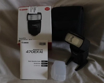 Canon 470EX-AI Speedlite Flashgun- Mint + Accessories + Soft case  - Image 1 of 2