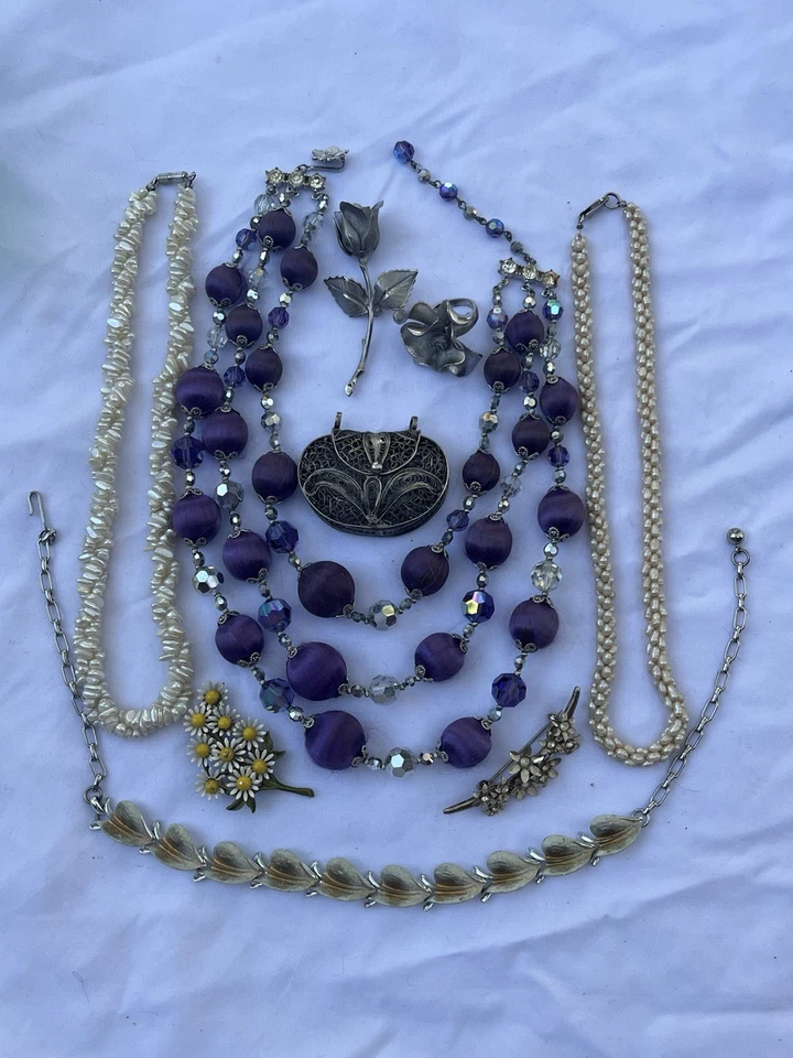 Vintage Jewelry Lot-Judith Jack Sterling Vendome Genuine Pearls Floral Brooch - Image 1 of 4