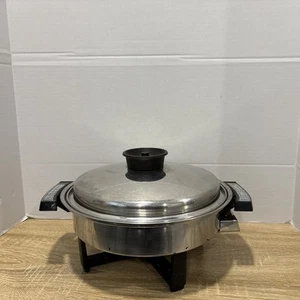 Padella elettrica vintage Towncraft 11" con coperchio 17450 inox TESTATA FUNZIONA USA - Foto 1 di 8