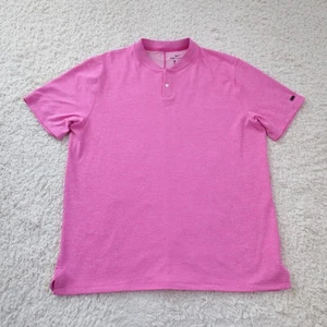 Nike Tiger Woods Polo Shirt Mens XL Pink Blade Collar Golf TW Henley AEROREACT - Picture 1 of 10