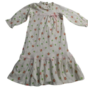Vintage Nursery Rhyme Floral Cottagecore Long Sleeve Nightgown Girls 4 2090 - Picture 1 of 8