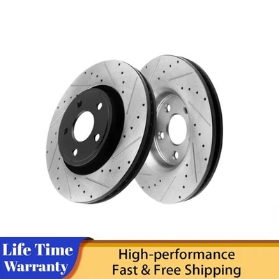 12.99 inch Rear Drilled Brake Rotors for Chevy GMC Silverado Savana Sierra 1500 Foto 1 de 4