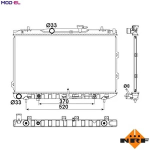 RADIATOR ENGINE COOLING 53162 FOR G4FC 1.6L G4GC 2.0L G4ED/G4GR 1.6L 4cyl - Picture 1 of 9