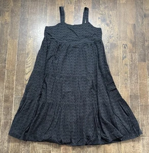 Vestido The Drop Britt Negro Ojales Talla XL En Niveles Maxi Sin Mangas Nuevo con Etiquetas - Imagen 1 de 12
