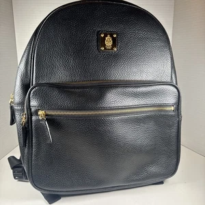 St. Scott London schwarzer Rucksack mit Goldakzenten groß EUC 12 x 15" - Bild 1 von 10
