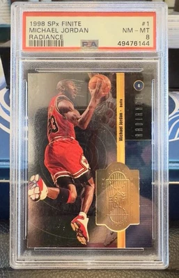 1998-99 SPx Finite Michael Jordan #1 Radiance SSP Insert /5000 PSA 8 - Pop 10 💎 - Image 1 of 4