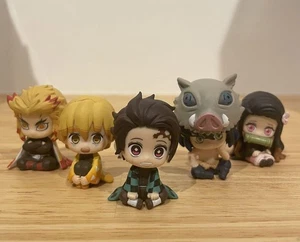 Demon Slayer: Kimetsu no Yaiba Suwarasetai 5-piece set complete - Picture 1 of 12