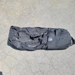 The Club Glove Last Bag Large Pro Golf Bag Black Roller Wheels TaylorMade Logo - Picture 1 of 8